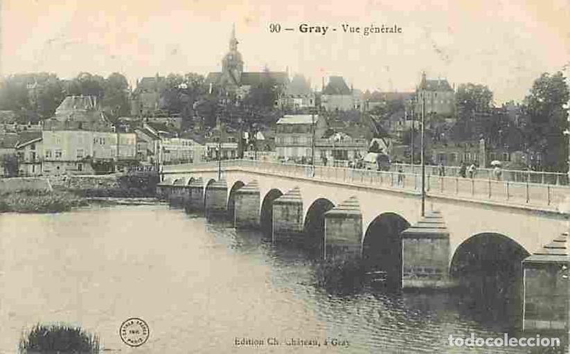 Cartes Postales: France - 70 - Gray - Vue G&eacute;n&eacute;rale - Anim&eacute;e - Oblit&eacute;ration ronde de 1915 - Correspondance - CPA - Voi