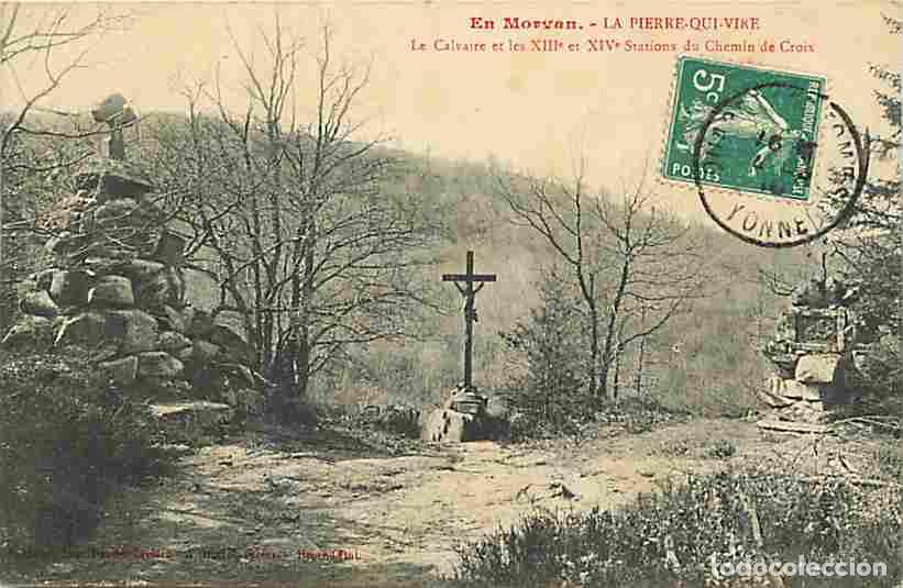 Cartoline: France - 89 - La Pierre Qui Vire - Le Calvaire et les 13 et 14e Stations du Chemin de Croix - Oblit&eacute;