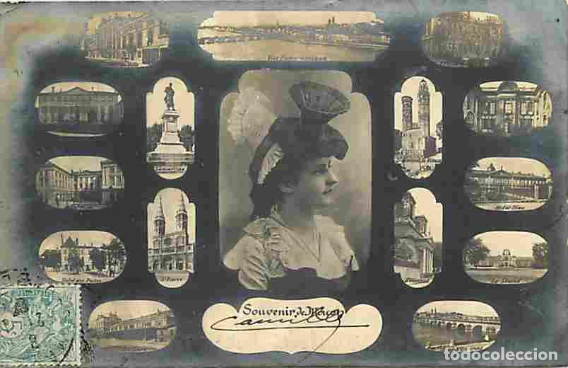 Cartoline: France - 71 - Macon - Multivues - Maconnaise - Folklore - Oblit&eacute;ration ronde de 1905 - CPA - Voir Sc
