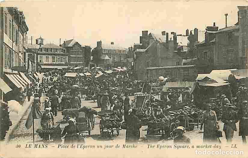 Cartoline: France - 72 - Le Mans - Place de l'Eperon un jour de March&eacute; - Anim&eacute;e - Carte Neuve - CPA - Voir Scan