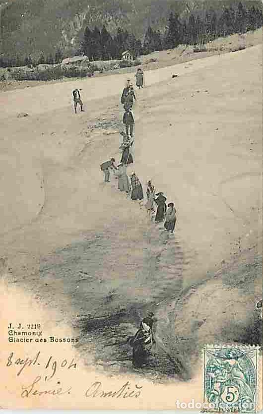 Cartoline: France - 74 - Chamonix - Glacier des Bossons - Anim&eacute;e - Alpinisme - Pr&eacute;curseur - Oblit&eacute;ration ronde