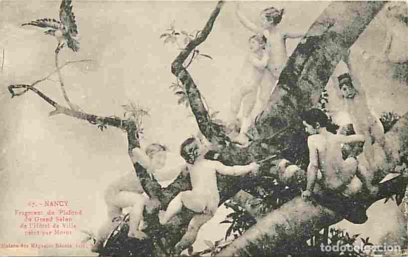 Cartoline: France - 54 - Nancy - Fragment du Plafond du Grand Salon de l'Hotel de Ville peint par Morot - Art -