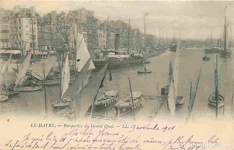 Cartoline: France - 76 - Le Havre - Perspective du Grand Quai - Bateaux - Pr&eacute;curseur - Oblit&eacute;ration ronde de 19