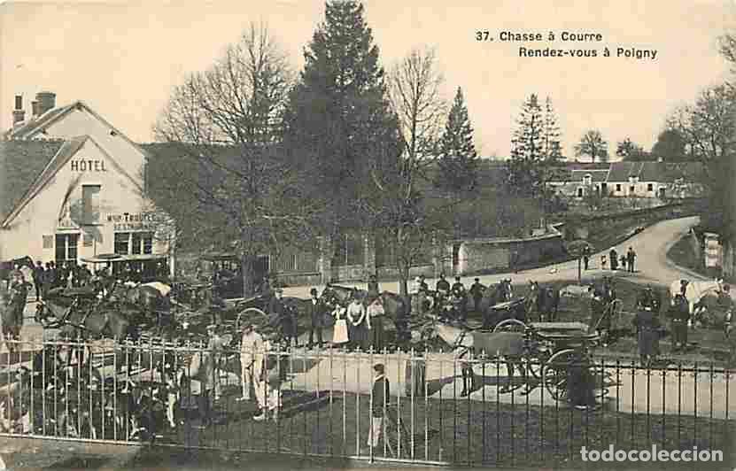 Cartes Postales: France - 77 - Poigny - Chasse &agrave; Courre - Anim&eacute;e - Attelage de Chevaux - Automobiles - Carte Neuve -