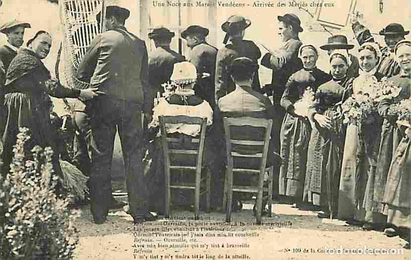 Postais: France - 85 - Vend&eacute;e - Une Noce aux Marais Vend&eacute;ens - Arriv&eacute;e des Mari&eacute;s chez eux - Anim&eacute;e - Folklor