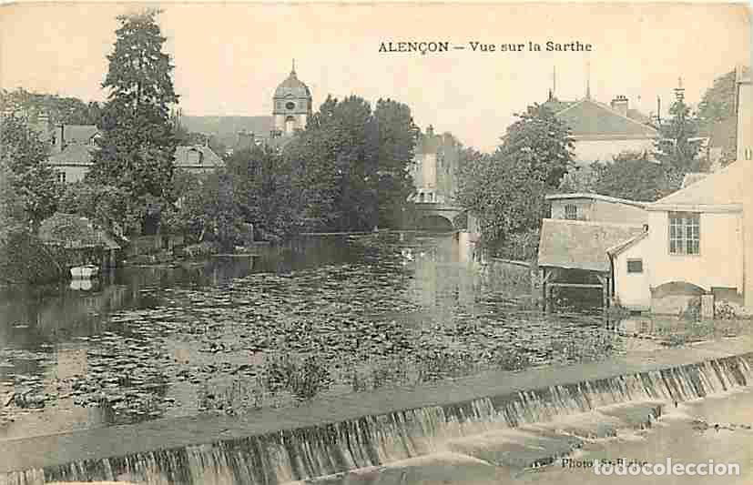 Postales: France - 61 - Alen&ccedil;on - Vue sur la Sarthe - Correspondance - Oblit&eacute;ration ronde de 1908 - CPA - Voir