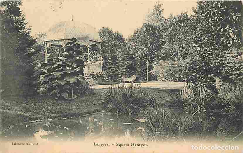 Cartoline: France - 52 - Langres - Square Henryot - Oblit&eacute;ration ronde de 1908 - CPA - Voir Scans Recto-Verso
