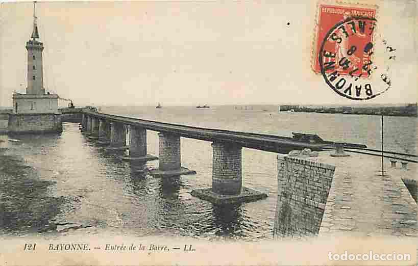 Cartes Postales: France - 64 - Bayonne - Entr&eacute;e de la Barre - Oblit&eacute;ration ronde de 1918 - Etat l&eacute;ger pli visible - C