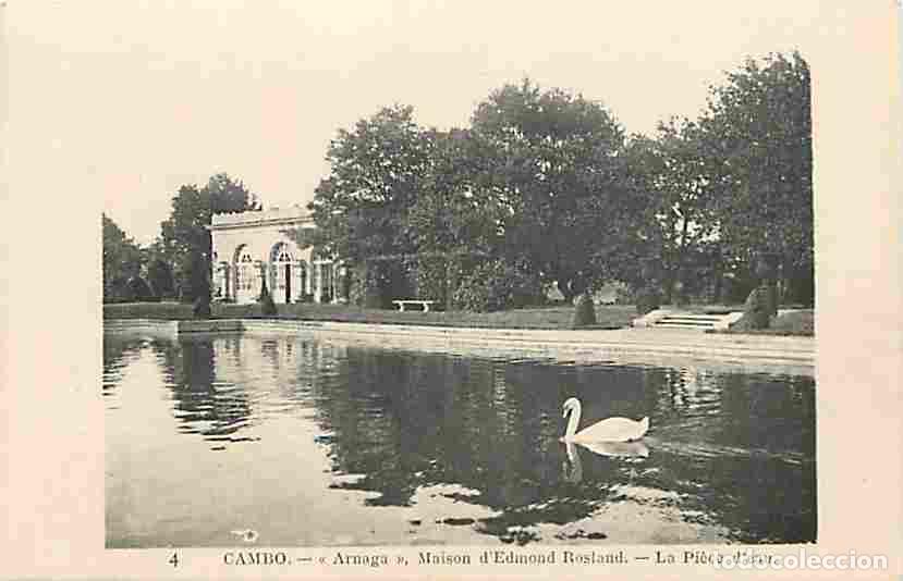 Cartes Postales: France - 64 - Cambo les Bains - Arnaga - Maison d'Edmond Rostand - La Pi&egrave;ce d'eau - Cygnes - Carte N