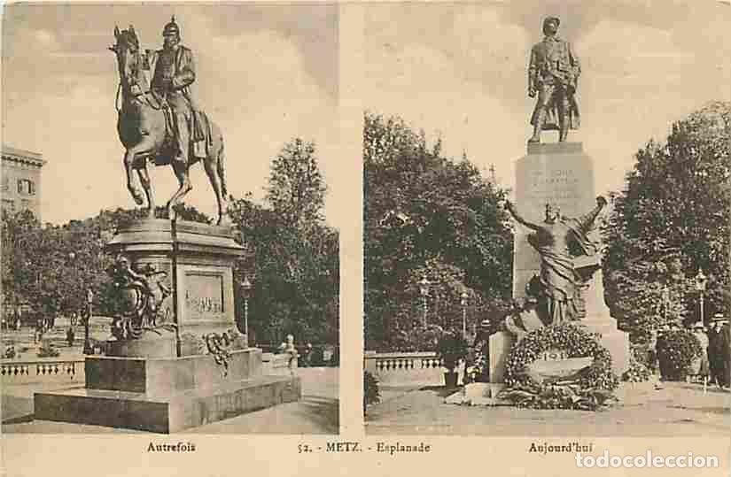 Cartes Postales: France - 57 - Metz - Esplanade - Multivues - Monuments allemand et fran&ccedil;ais - Correspondance - Voyag