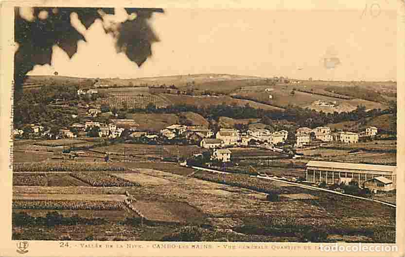 Postais: France - 64 - Cambo les Bains - Vue G&eacute;n&eacute;rale Quartier de la Gare - Voir Timbre Marianne de Gandon -
