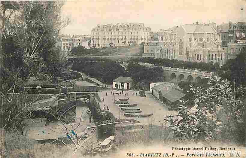 Postais: France - 64 - Biarritz - Port des Pecheurs - Oblit&eacute;ration ronde de 1931 - CPA - Voir Scans Recto-Ver