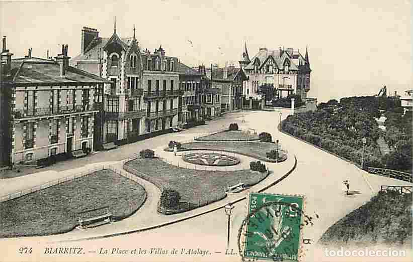 Postais: France - 64 - Biarritz - La Place et les Villas de l'Atalaye - Oblit&eacute;ration ronde de 1916 - CPA - Vo