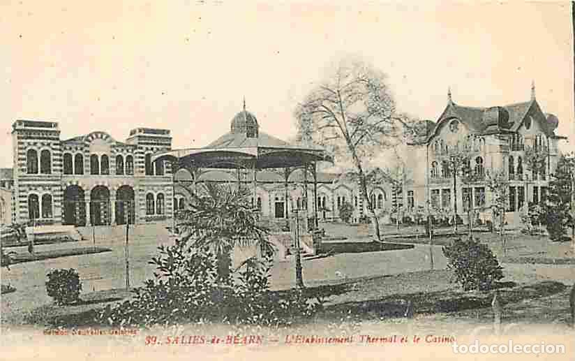 Postais: France - 64 - Salies de B&eacute;arn - L'Etalissement Thermal - Le Casino - Etat l&eacute;ger pli visible - CPA -