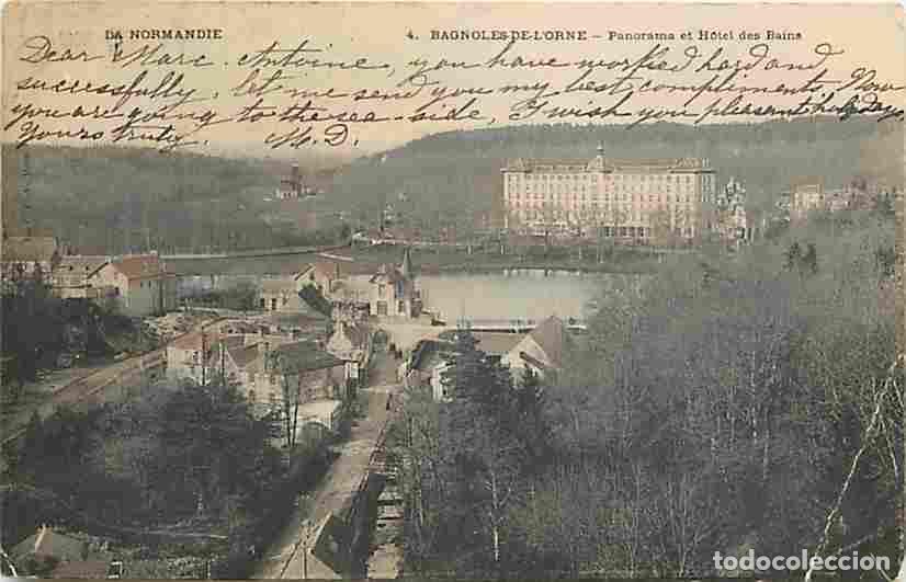 Postales: France - 61 - Bagnoles de l'Orne - Panorama et Hotel des Bains - Pr&eacute;curseur - Oblit&eacute;ration ronde de