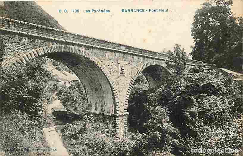 Postales: France - 64 - Sarrance - Pont Neuf - Oblit&eacute;ration ronde de 1950 - Voir Timbre Marianne de Gandon - C