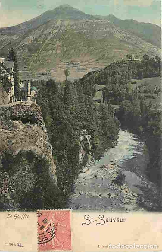 Postkarten: France - 65 - Saint Sauveur - Le Gouffre - Coloris&eacute;e - Oblit&eacute;ration ronde de 1905 - CPA - Voir Scans