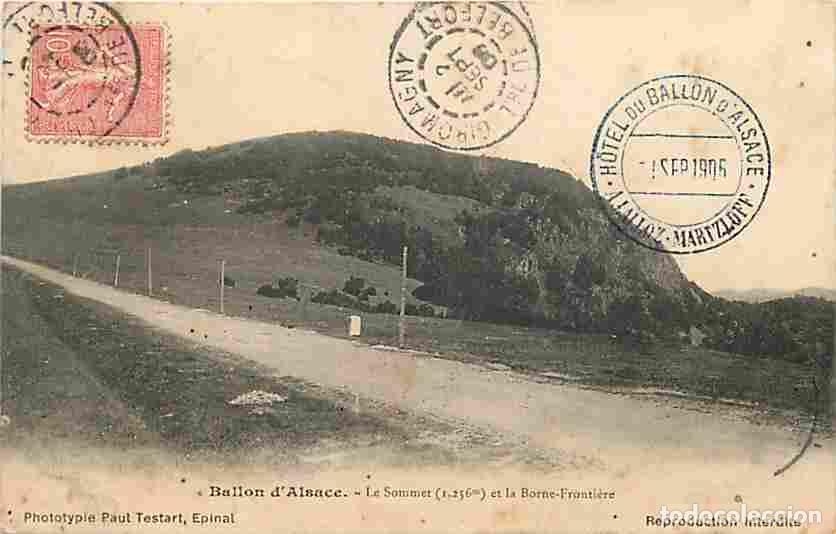 Postkarten: France - 68 - Ballon d'Alsace - Le sommet et la Borne-Fronti&egrave;re - Oblit&eacute;ration ronde de 1906 - CPA -