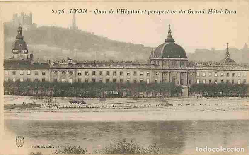 Postkarten: France - 69 - Lyon - Quai de l'H&ocirc;pital et perspective du Grand H&ocirc;tel-Dieu - Correspondance - Oblit&eacute;r