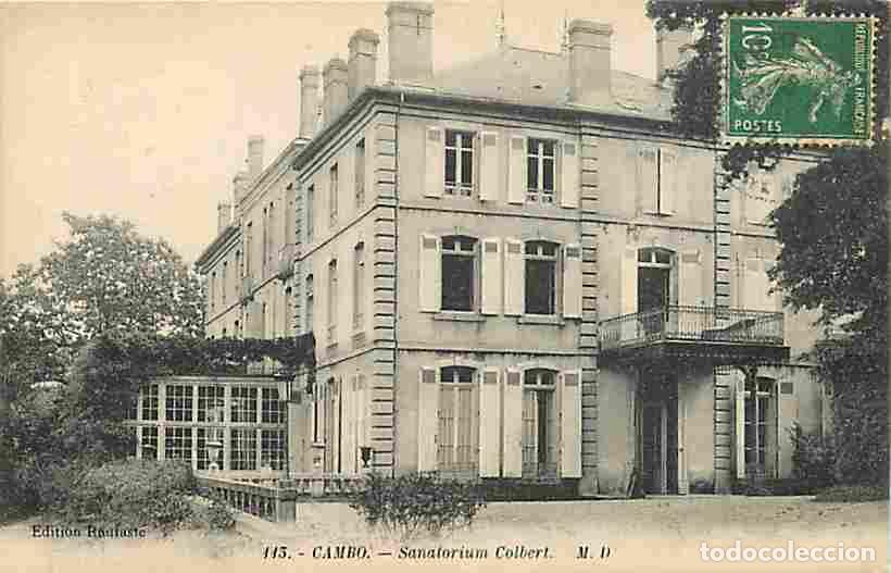 Postkarten: France - 64 - Cambo les Bains - Sanatorium Colbert - Correspondance - Oblit&eacute;ration ronde de 1922 - C