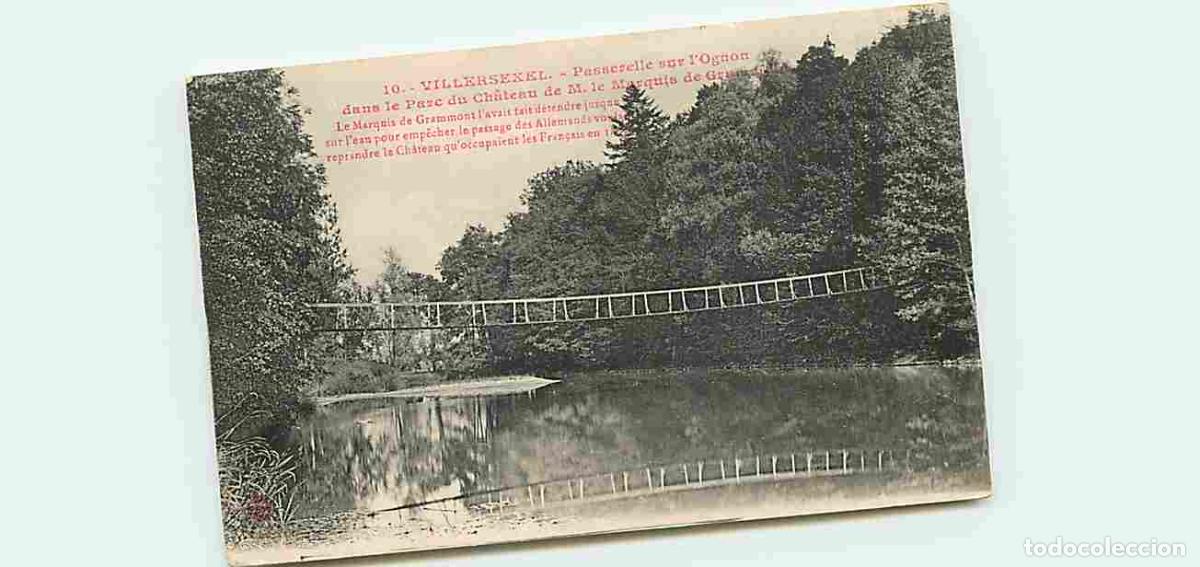 Cartes Postales: France - 70 - Villersexel - Passerelle sur l'Ognon dans le Parc du Ch&acirc;teau - Correspondance - CPA -