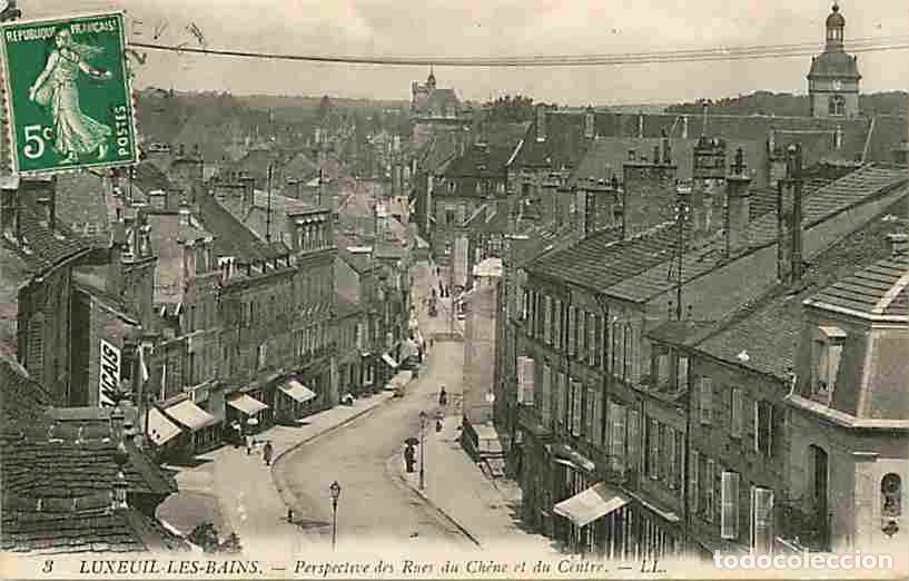 Cartes Postales: France - 70 - Luxeuil les Bains - Perspective des Rues du Ch&ecirc;ne et du Centre - Anim&eacute;e - CPA - Voir S