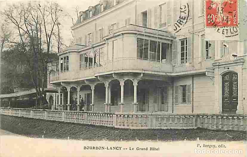 Postales: France - 71 - Bourbon Lancy - Le Grand Hotel - Correspondance - Oblit&eacute;ration ronde de 1914 - CPA - V