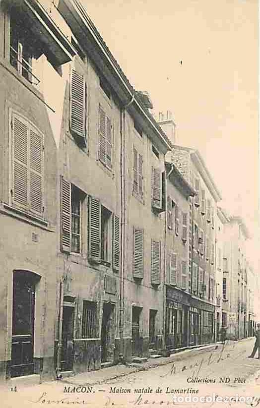 Postales: France - 71 - Macon - Maison natale de Lamartine - Voyag&eacute;e en 1909 - CPA - Voir Scans Recto-Verso