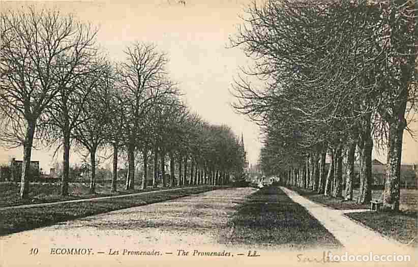 Cartes Postales: France - 72 - Ecommoy - Les Promenades - Oblit&eacute;ration ronde de 1924 - CPA - Voir Scans Recto-Verso