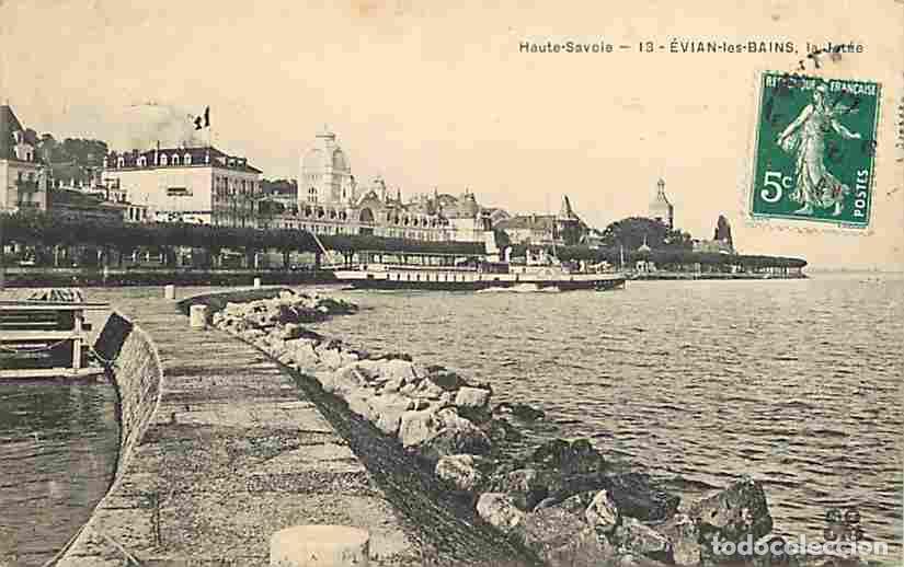 Cartes Postales: France - 74 - Evian les Bains - La Jet&eacute;e - Oblit&eacute;ration ronde de 1910 - CPA - Voir Scans Recto-Verso