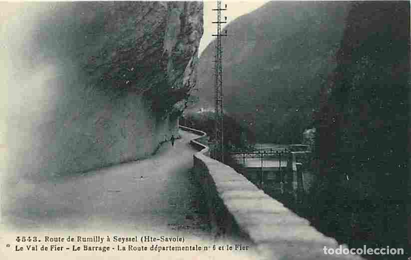 Cartoline: France - 74 - Savoie - Route de Rumilly &agrave; Seyssel - Le Val de Fier - Le Barrage - La Route d&eacute;parteme