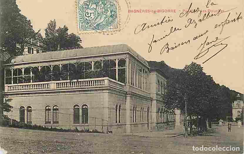 Cartoline: France - 65 - Bagn&egrave;res de Birorre - Pavillon des Douches - Anim&eacute;e - Oblit&eacute;ration ronde de 1907 - Eta