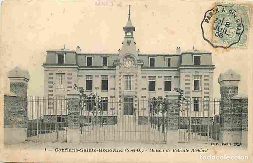 Cartes Postales: France - 78 - Conflans Sainte Honorine - Maison de Retraite Richard - Oblit&eacute;ration ronde de 1906 - C