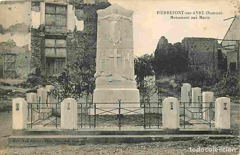 Cartes Postales: France - 80 - Pierrepont sur Avre - Monument aux Morts - Correspondance - CPA - Voir Scans Recto-Ver