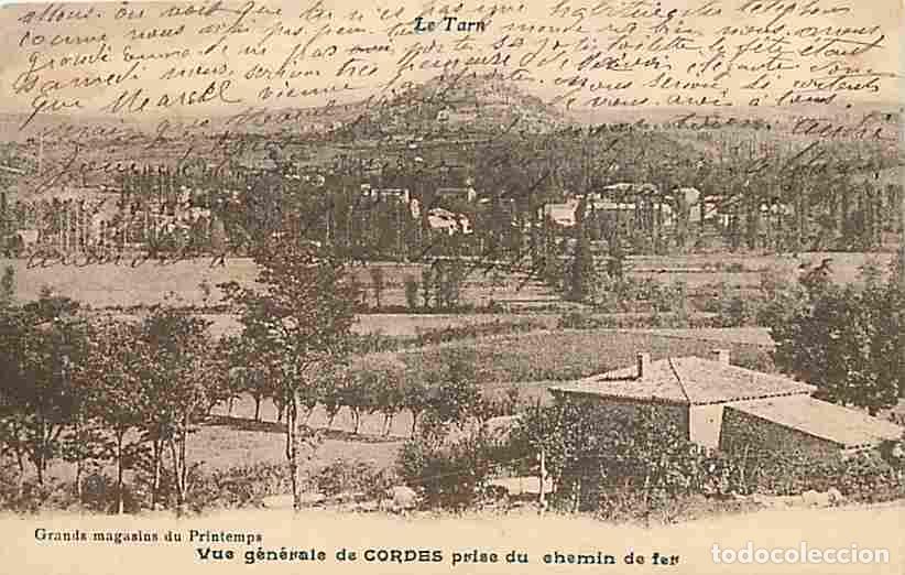 Postales: France - 81 - Cordes - Vue G&eacute;n&eacute;rale prise du chemin de fer - Correspondance - CPA - Voir Scans Recto
