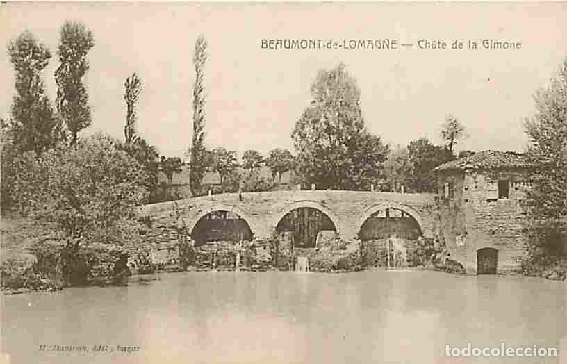 Postales: France - 82 - Beaumont de Lomagne - Chute de la Gimone - Pont - Correspondance - CPA - Voir Scans Re