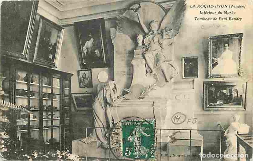Postales: France - 85 - La Roche sur Yon - Int&eacute;rieur du Mus&eacute;e - Tombeau de Paul Baudry - Oblit&eacute;ration ronde de