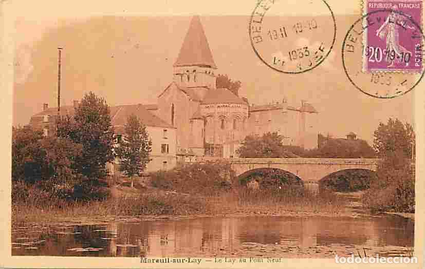 Postales: France - 85 - Mareuil sur Lay - Le Lay au Pont Neuf - Oblit&eacute;ration ronde de 1933 - CPA - Voir Scans