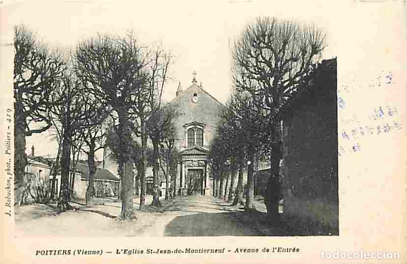 Postales: France - 86 - Poitiers - L'Eglise St.Jean de Montierneuf - Avenue de l'Entr&eacute;e - Oblit&eacute;ration ronde d
