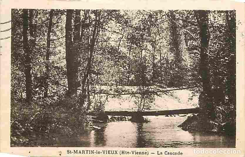 Postales: France - 87 - Saint Martin le Vieux - La Cascade - Oblit&eacute;ration ronde de 1948 - Voir Timbre Marianne