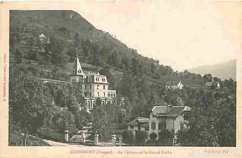 Cartoline: France - 88 - Cornimont - Le Ch&acirc;teau et la Grand Roche - Correspondance - Voyag&eacute;e en 1918 - CPA - Vo