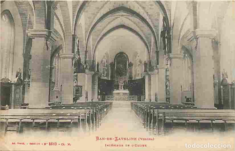 Postkarten: France - 88 - Ban de Laveline - Int&eacute;rieur de l'Eglise - Correspondance - Voyag&eacute;e en 1919 - CPA - Voi