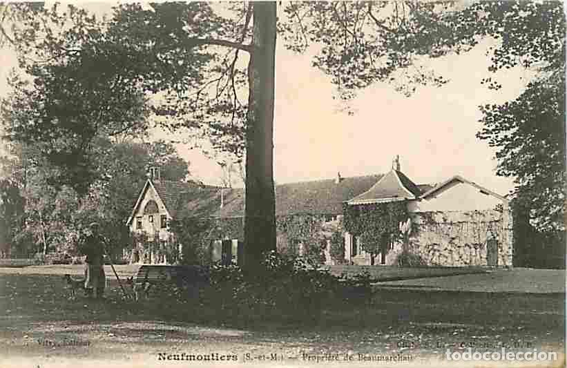 Postkarten: France - 77 - Neufmoutiers - Propri&eacute;t&eacute; de Beaumarchais - Anim&eacute;e - Etat taches visibles au dos - CPA