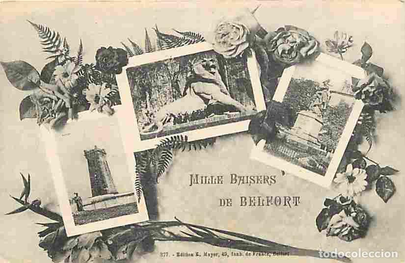 Postkarten: France - 90 - Belfort - Mille Baisers de Belfort - Multivues - Fleurs - Correspondance - CPA - Voir