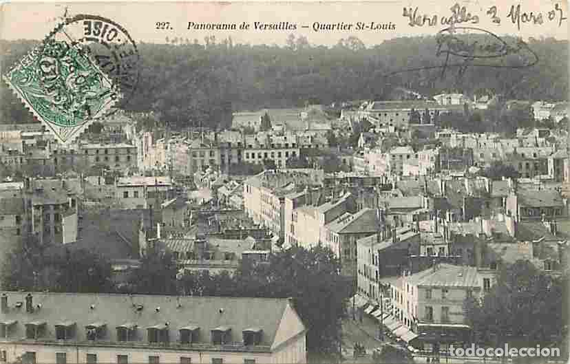 Postkarten: France - 78 - Versailles - Panorama - Quartier St-Louis - Oblit&eacute;ration ronde de 1907 - CPA - Voir Sc