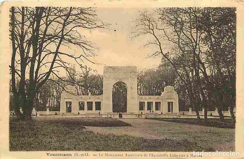 Postkarten: France - 92 - Vaucresson - Le Monument Am&eacute;ricain de l'Escadrille Lafayette &agrave; Marnes - Correspondance