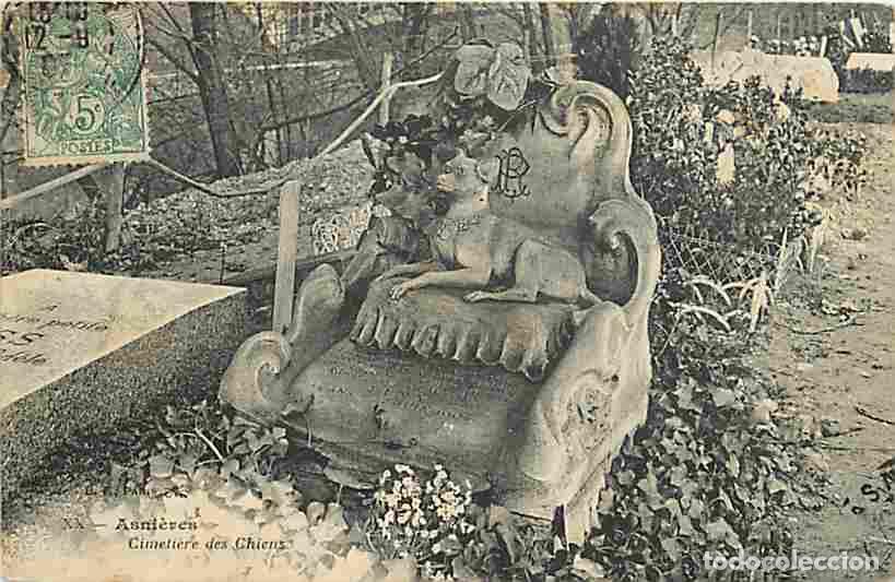 Postkarten: France - 92 - Asni&egrave;res - Cimeti&egrave;re des Chiens - Oblit&eacute;ration ronde de 1907 - CPA - Voir Scans Recto-