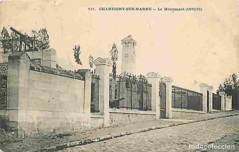 Postkarten: France - 94 - Champigny sur Marne - Le Monument (1870-71) - Oblit&eacute;ration ronde de 1904 - CPA - Voir
