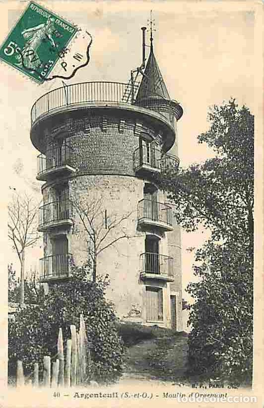 Postkarten: France - 95 - Argenteuil - Moulin d'Orgemont - Oblit&eacute;ration ronde de 1908 - CPA - Voir Scans Recto-V