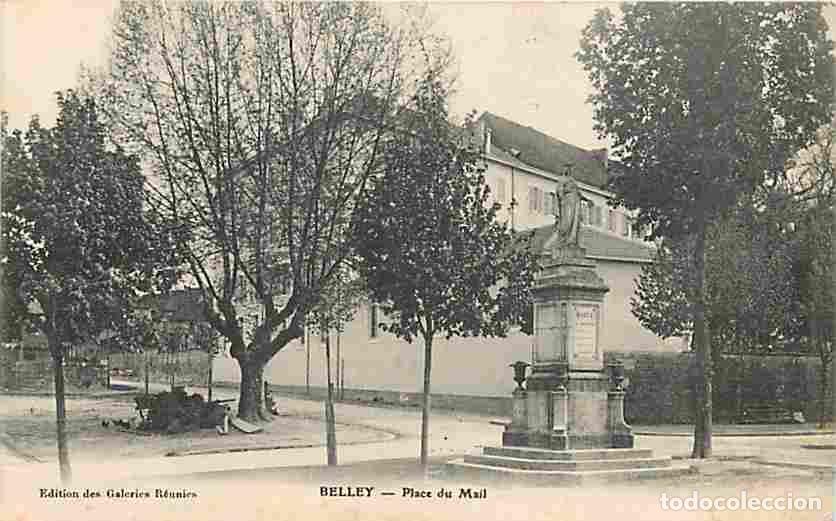 Postkarten: France - 01 - Belley - Place du Mail - Correspondance - Voyag&eacute;e en 1910 - CPA - Voir Scans Recto-Ver